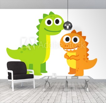 Picture of Cute cartoon dinosaurs